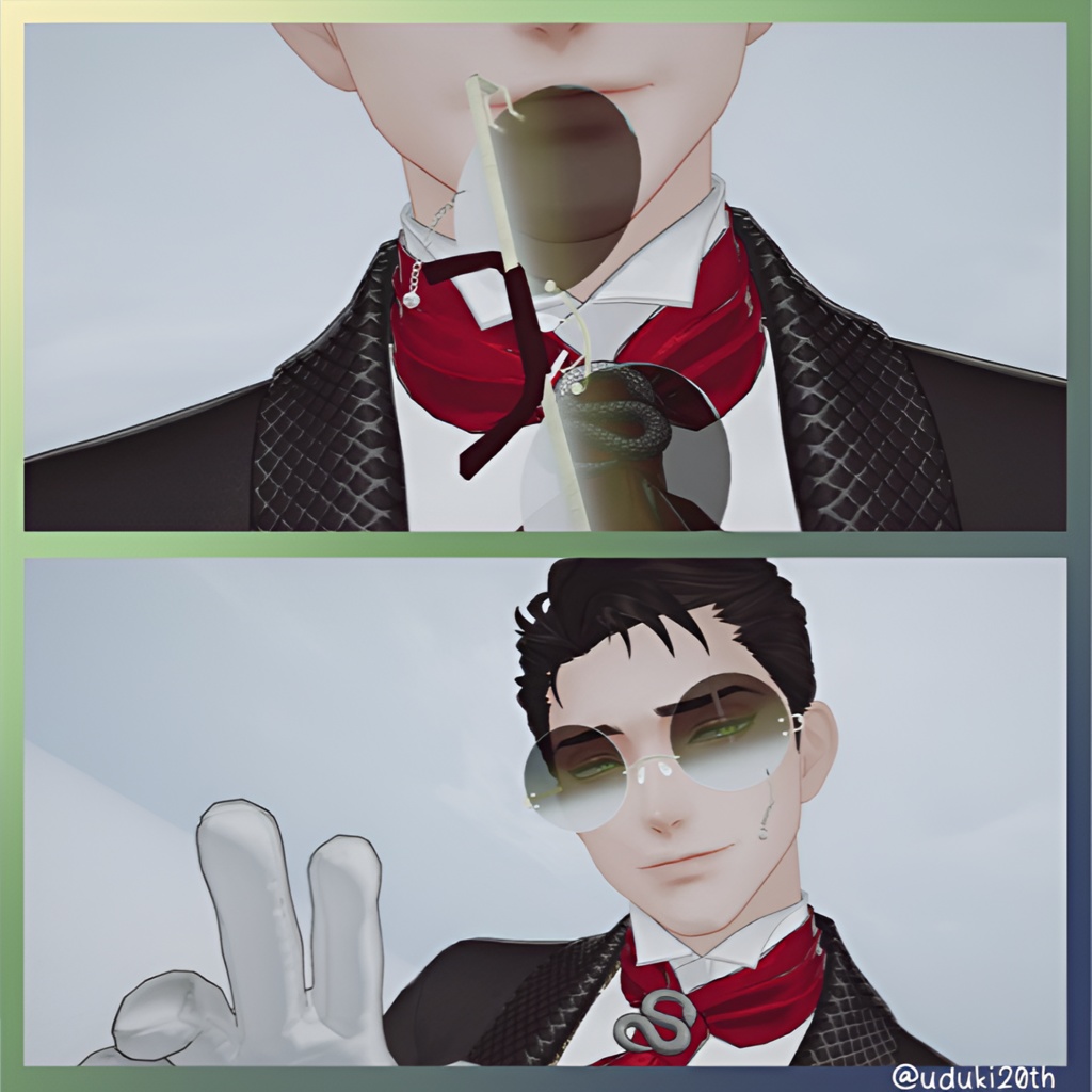 【3Dアクセサリ】サマーグラデサングラス