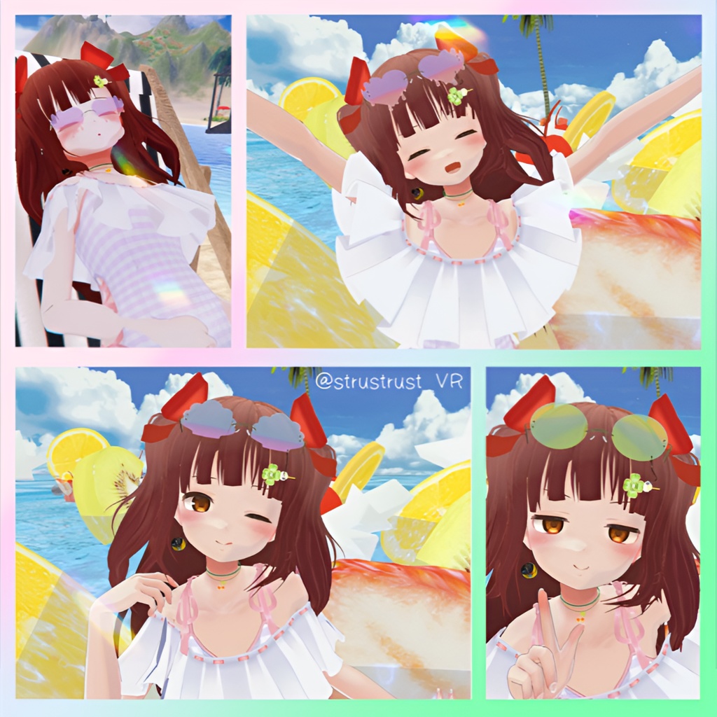 【3Dアクセサリ】サマーグラデサングラス