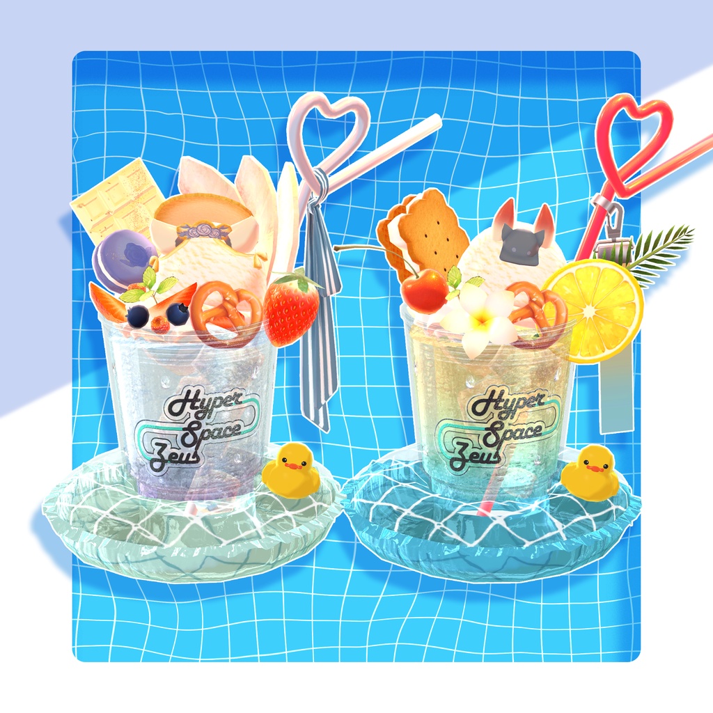 【3Dアイテム】サマードリンクセット