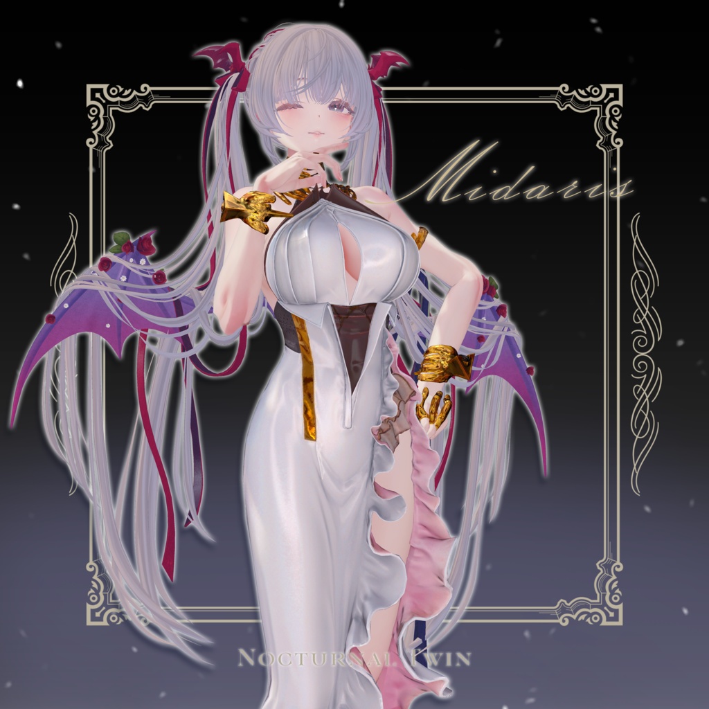 ✦~10/31 HALLOWEEN SALE ✦【VRC Hair】Nocturnal Twin