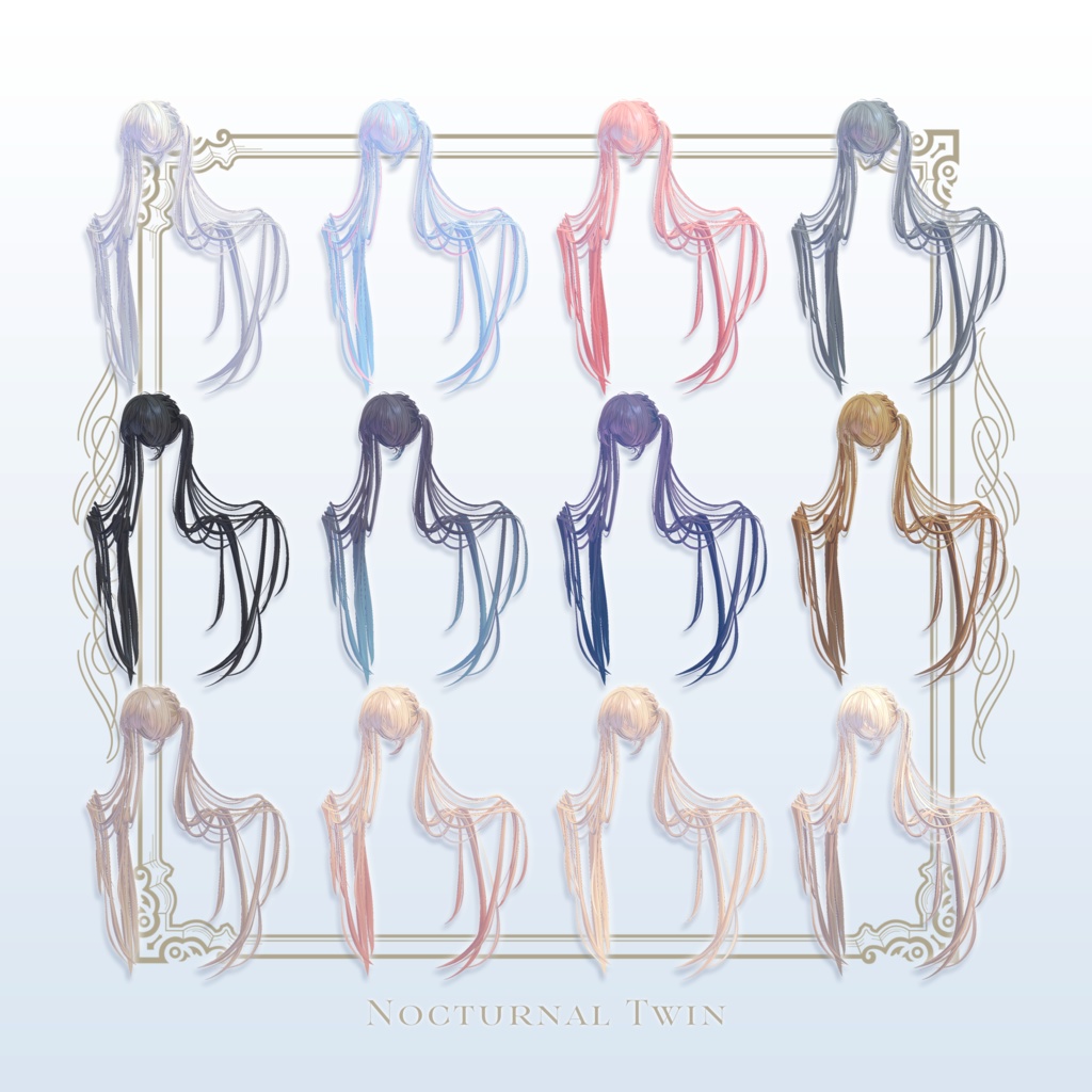 ✦~11/10 Release Sale✦【VRC Hair】Nocturnal Twin