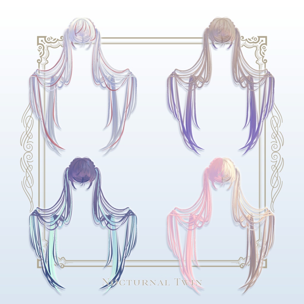 ✦~11/10 Release Sale✦【VRC Hair】Nocturnal Twin