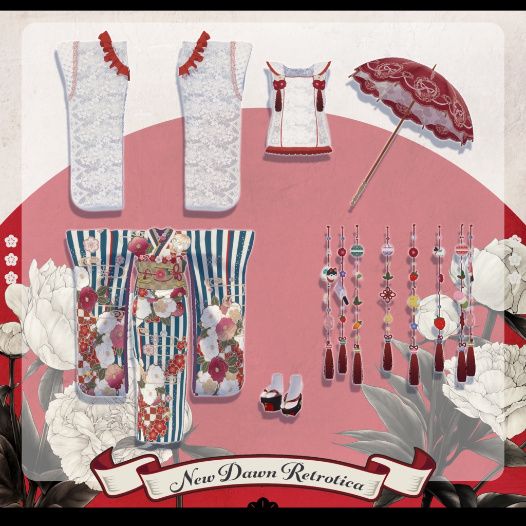 ✦~1/10 RELEASE SALE ✦【VRC Hair&衣装】新春レトロティカ - New Dawn Retrotica -