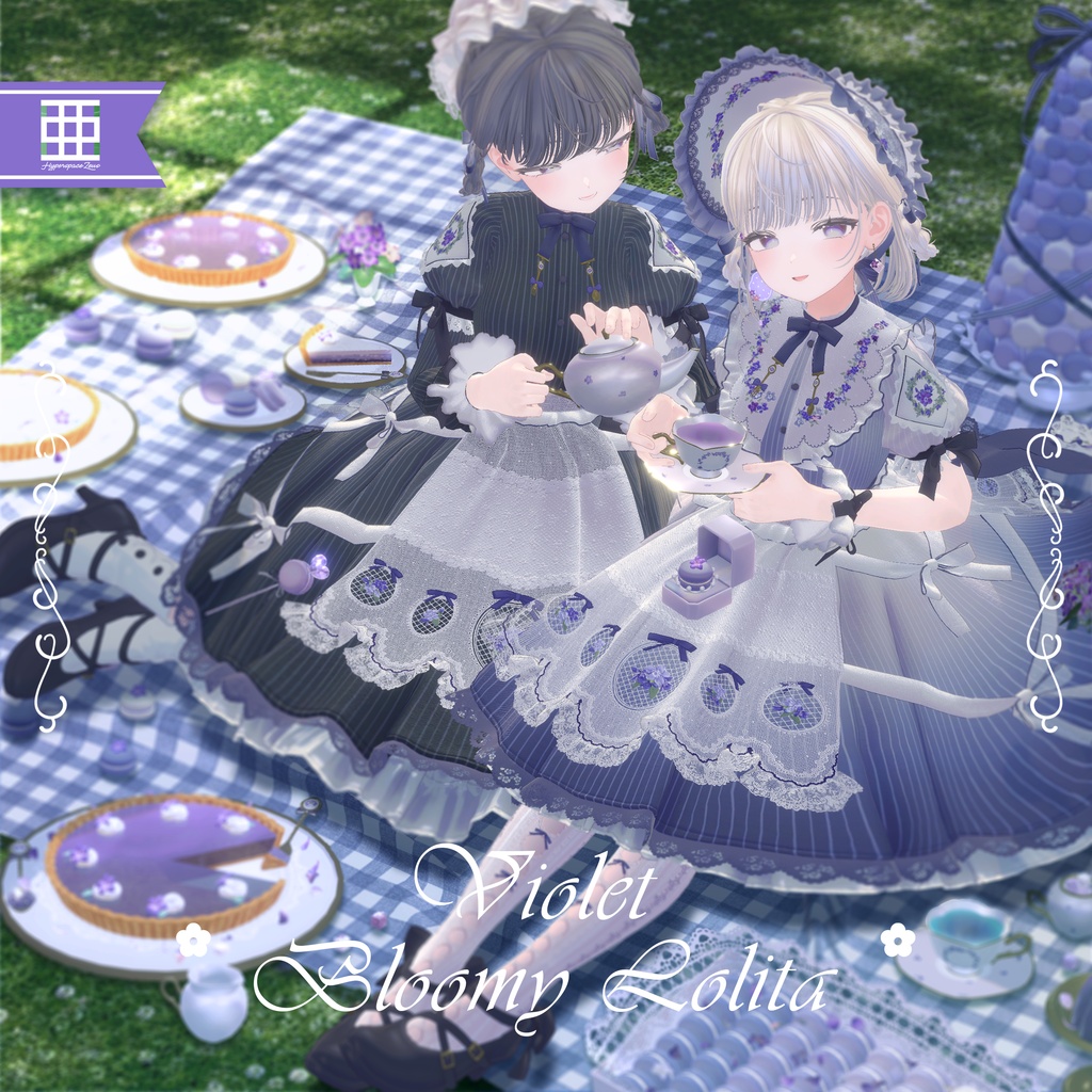 ✦~7/13 RELEASE SALE ✦【VRC衣装】VioletBloomyLolita Dress