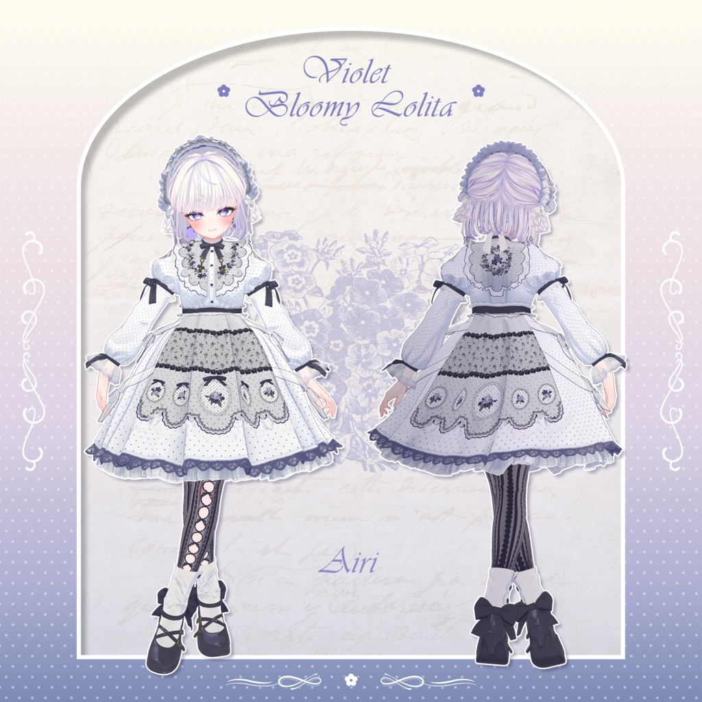 【VRC衣装】VioletBloomyLolita Dress