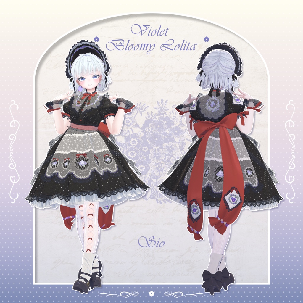 【VRC衣装】VioletBloomyLolita Dress