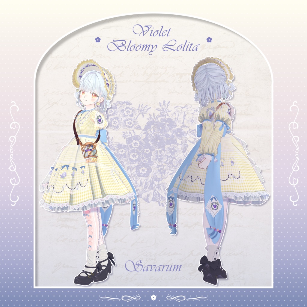 ✦~7/13 RELEASE SALE ✦【VRC衣装】VioletBloomyLolita Dress