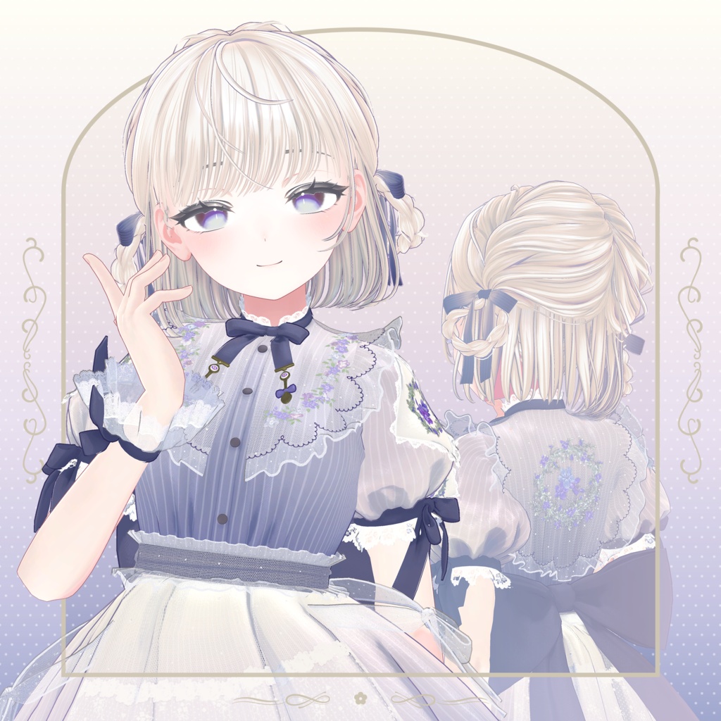 ✦~7/13 RELEASE SALE ✦【VRC Hair】VioletBloomyLolita Hair