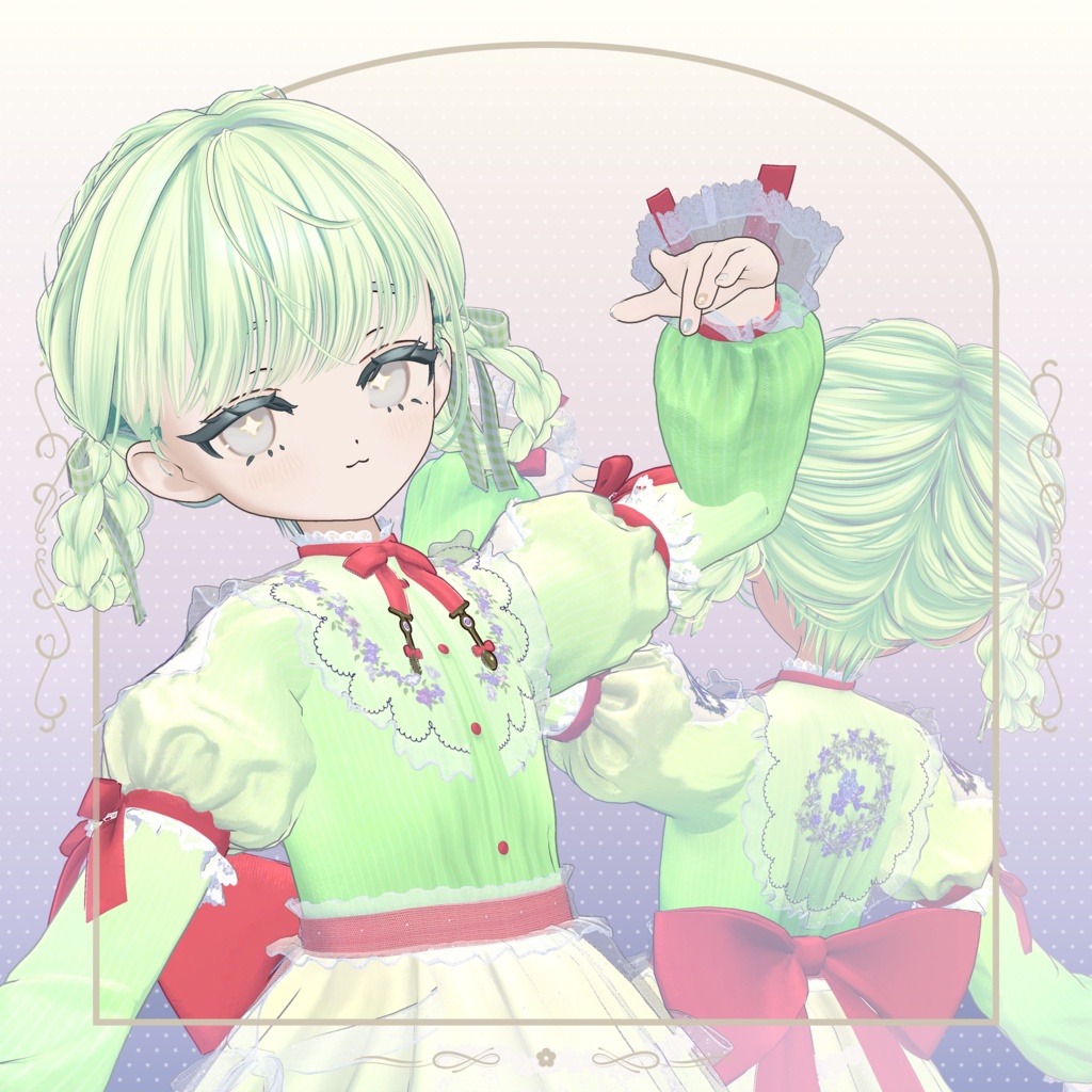 【VRC Hair】VioletBloomyLolita Hair