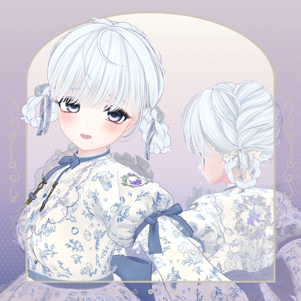 【VRC Hair】VioletBloomyLolita Hair
