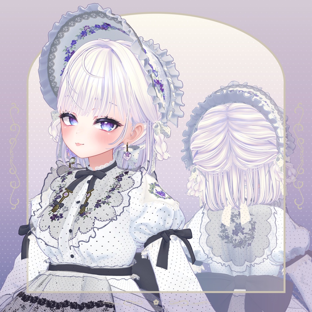 【VRC Hair】VioletBloomyLolita Hair