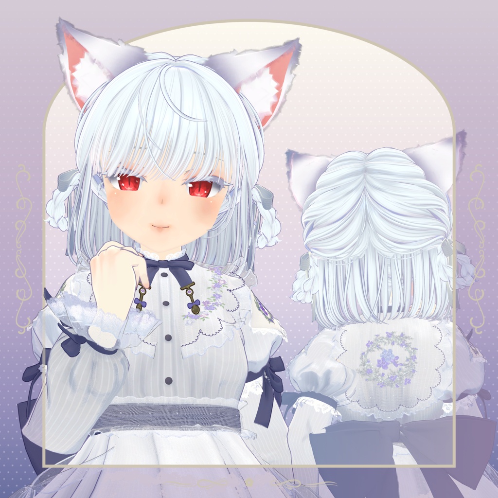 【VRC Hair】VioletBloomyLolita Hair