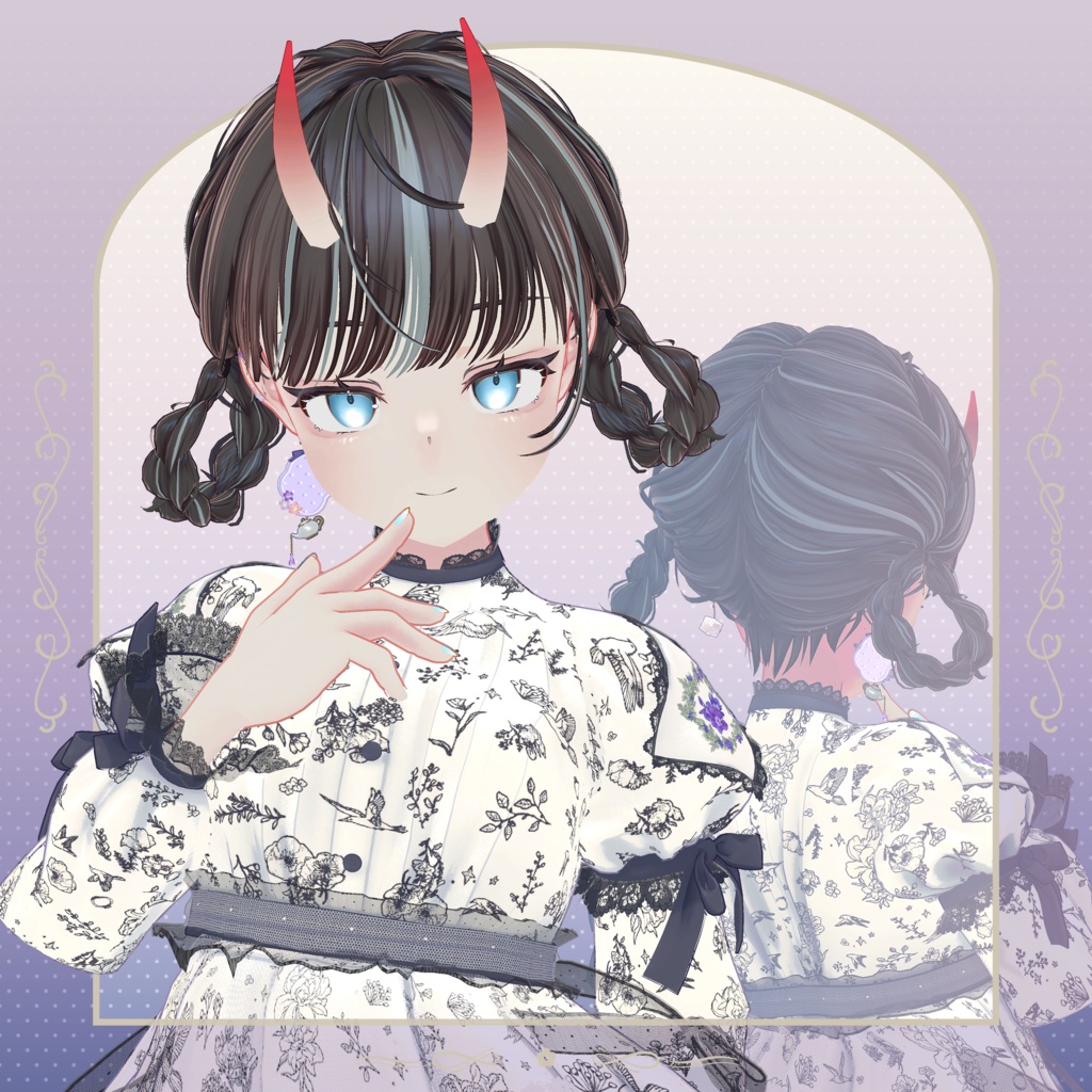 ✦~7/13 RELEASE SALE ✦【VRC Hair】VioletBloomyLolita Hair