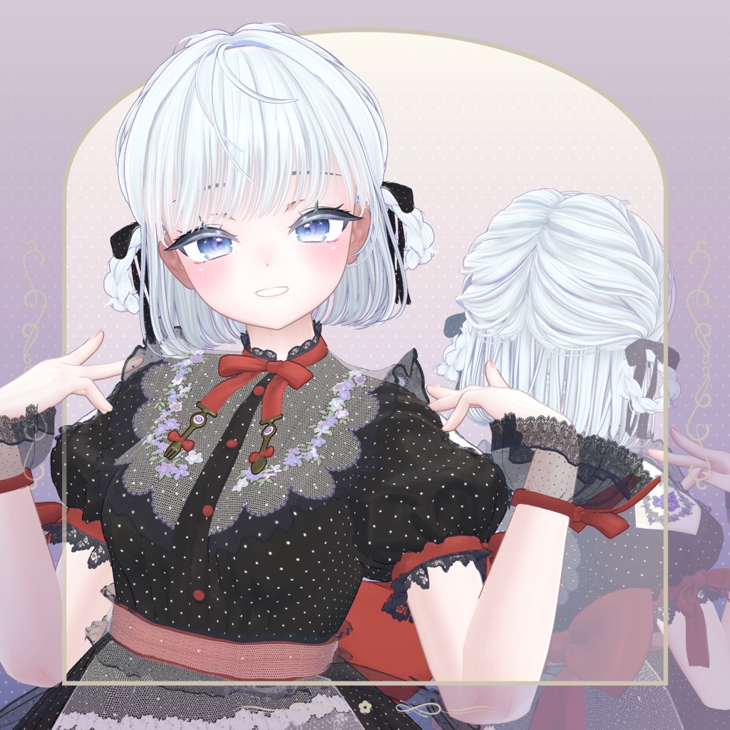 【VRC Hair】VioletBloomyLolita Hair
