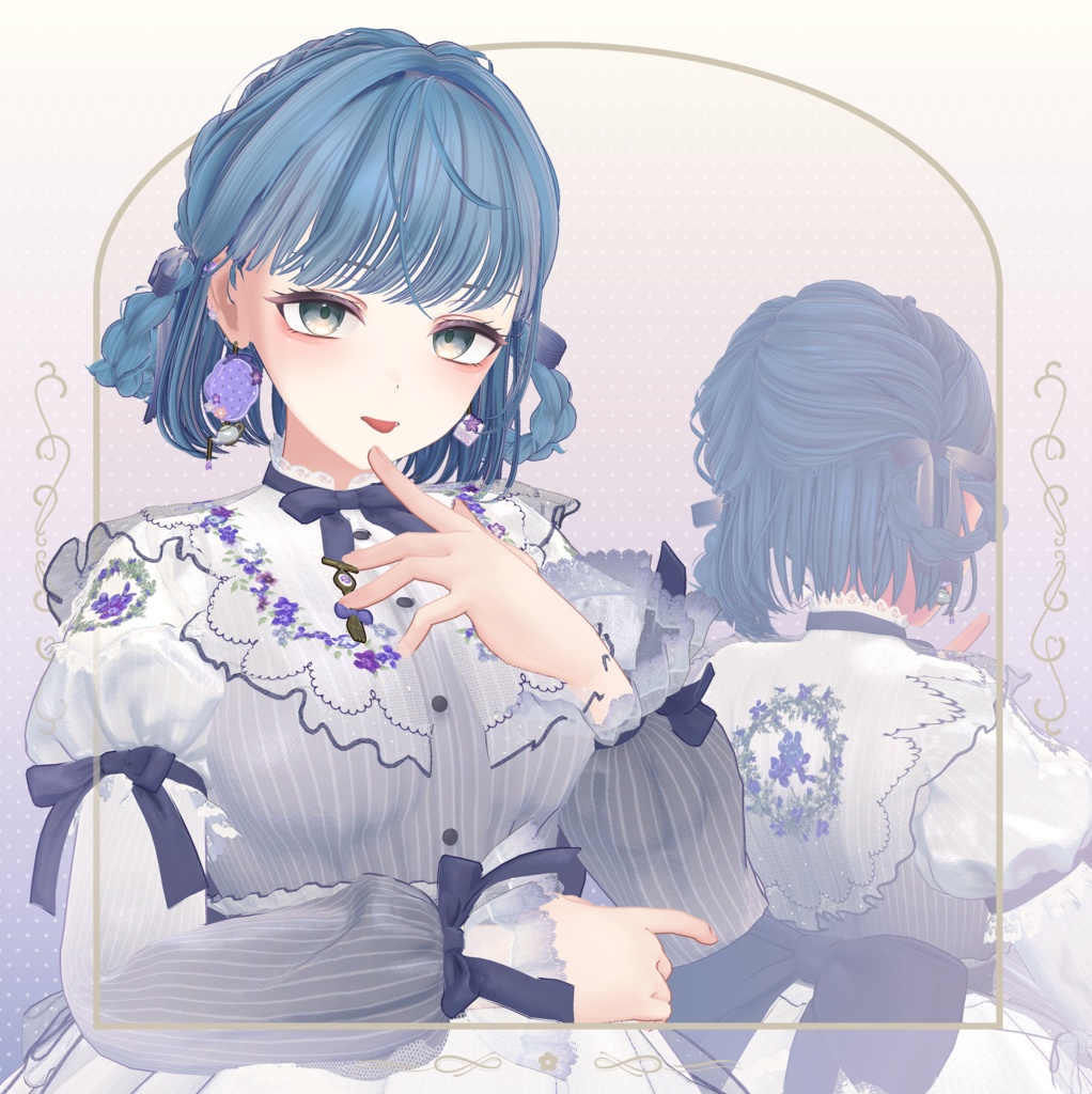 【VRC Hair】VioletBloomyLolita Hair
