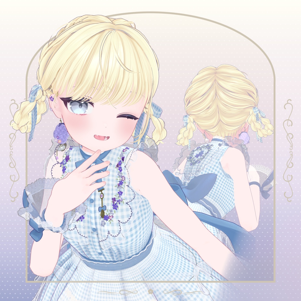 ✦~7/13 RELEASE SALE ✦【VRC Hair】VioletBloomyLolita Hair