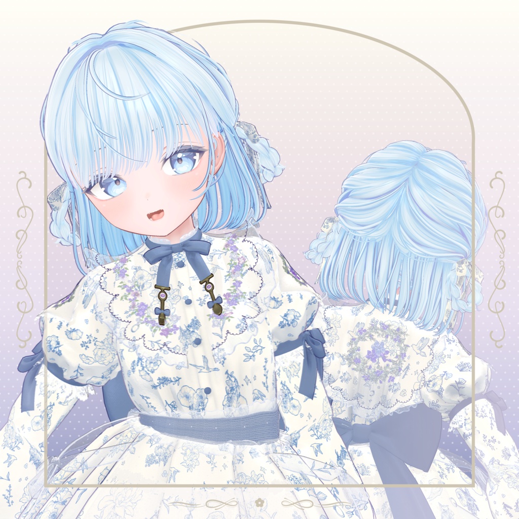 【VRC Hair】VioletBloomyLolita Hair