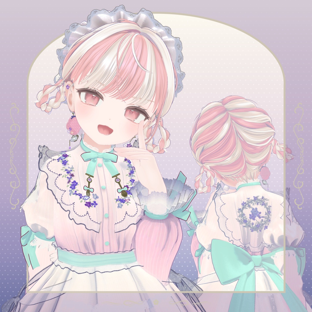 ✦~7/13 RELEASE SALE ✦【VRC Hair】VioletBloomyLolita Hair