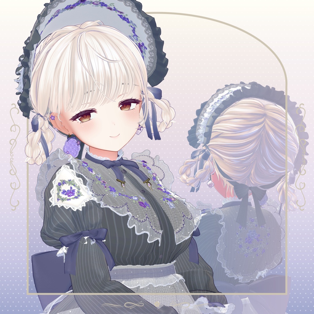 【VRC Hair】VioletBloomyLolita Hair