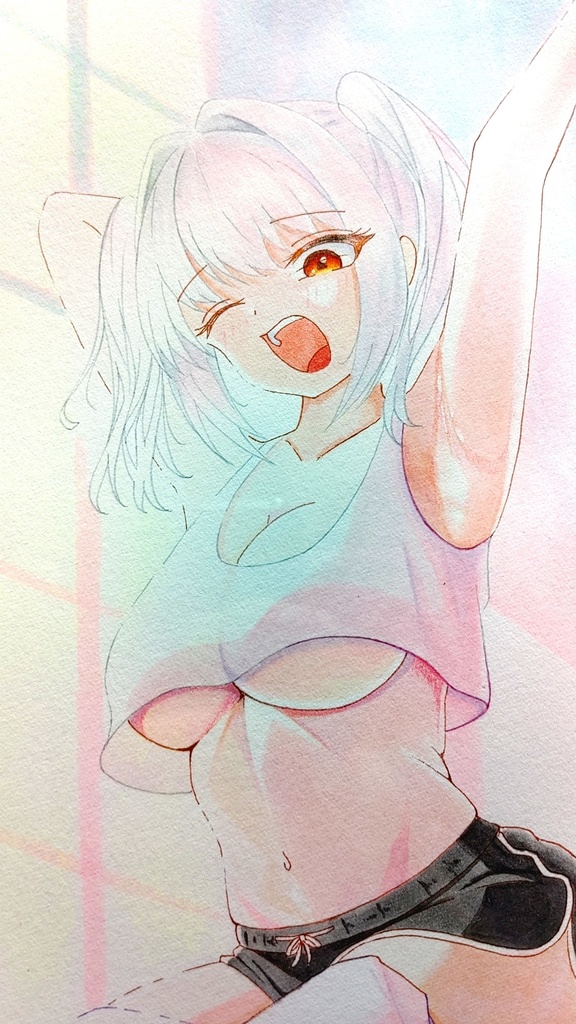 勝利の女神:NIKKE ベロータ 手描きイラスト