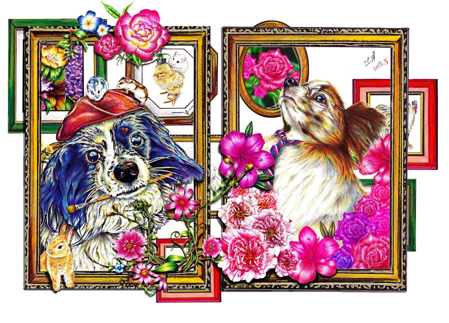 ギャラリー ボールペン画と可愛い動物 Booth