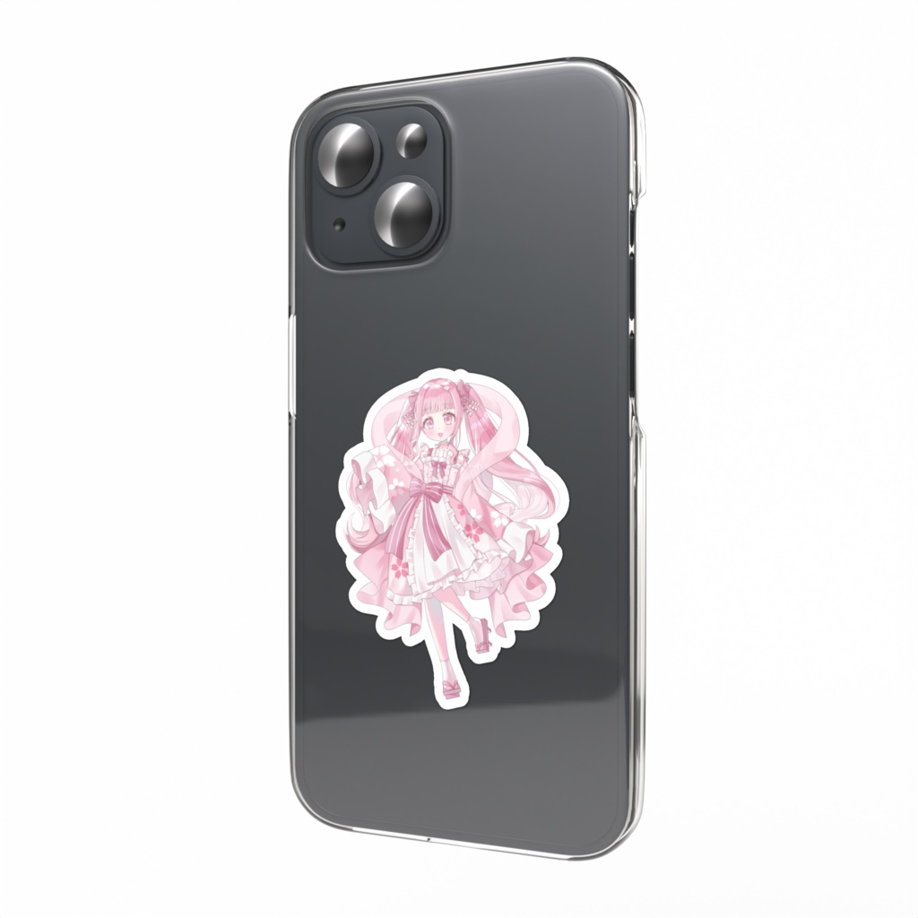 夜桜うにスマホステッカー通常バージョン