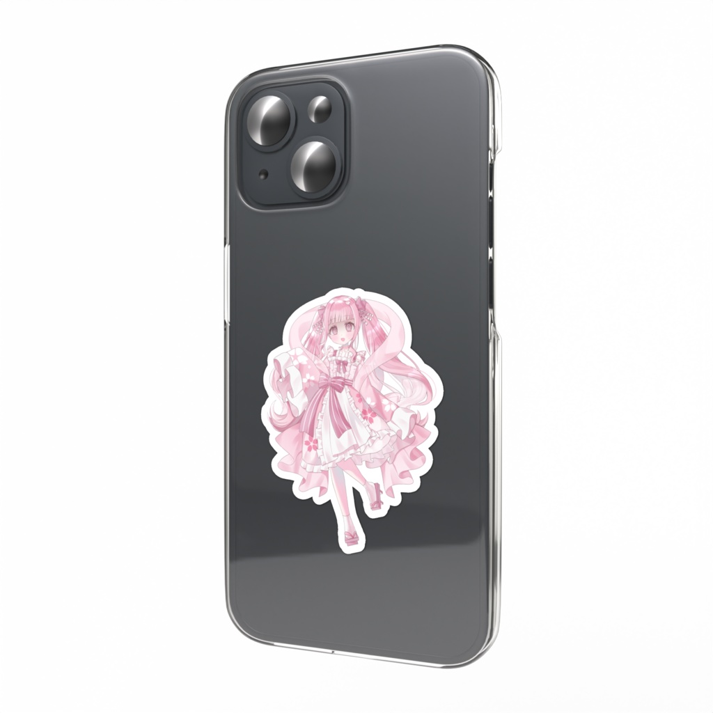 夜桜うにスマホステッカーぐるぐるバージョン