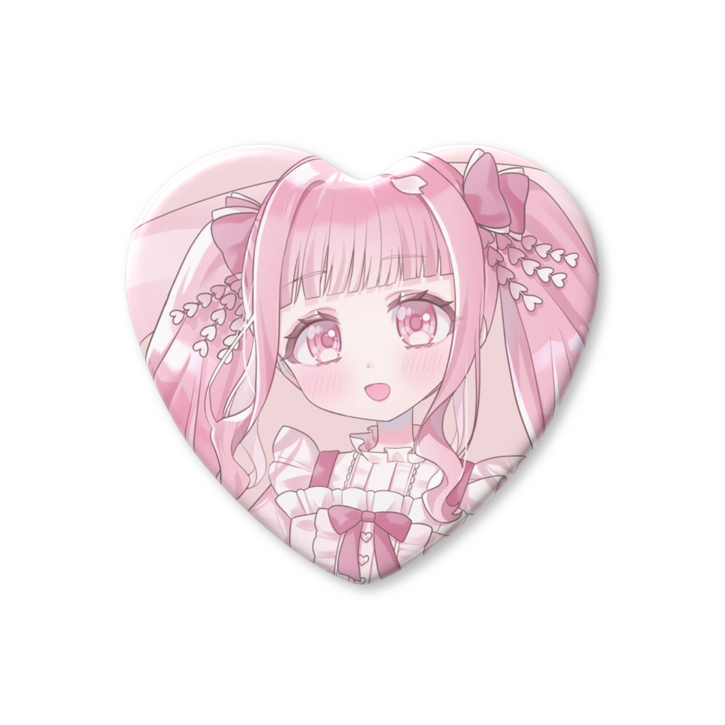 夜桜うにハート缶バッチ通常