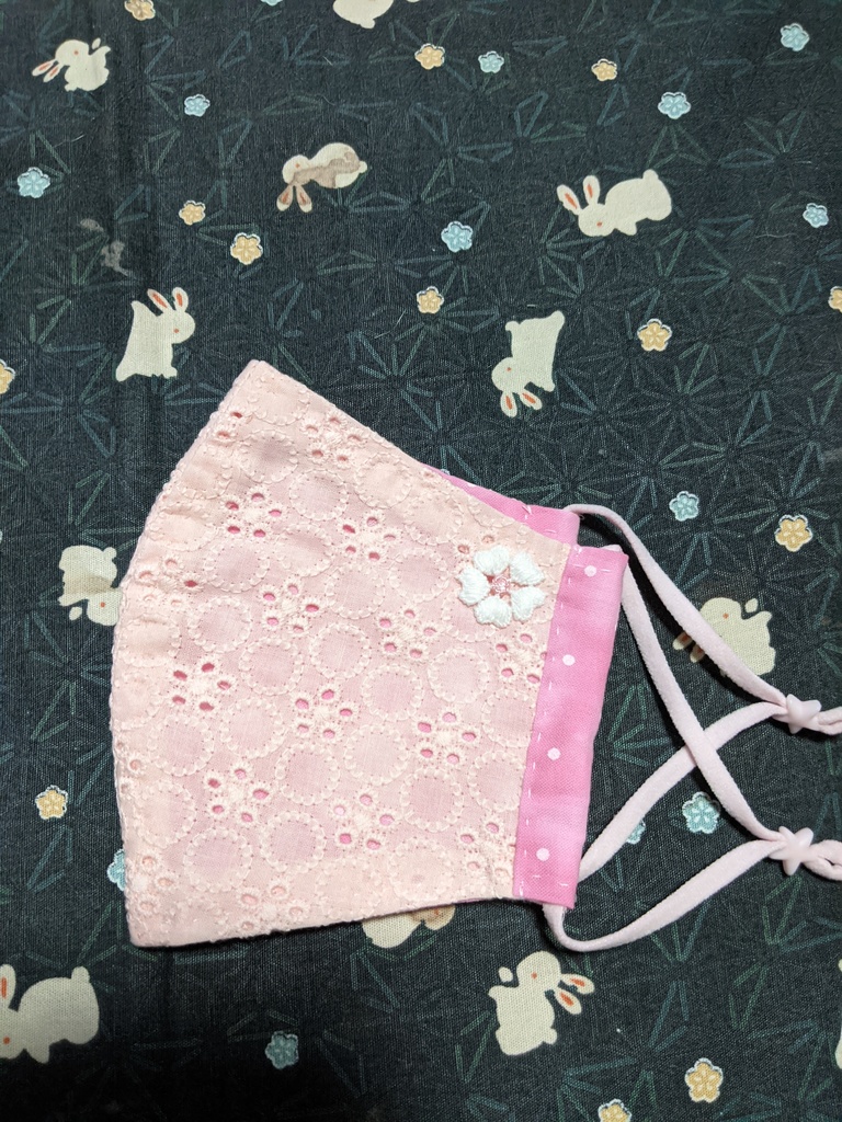 ハンドメイド　布　マスク　①