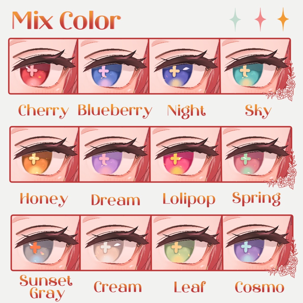 ✨アニメーション付き✨Petal Glow Eye Texture【5アバター対応】