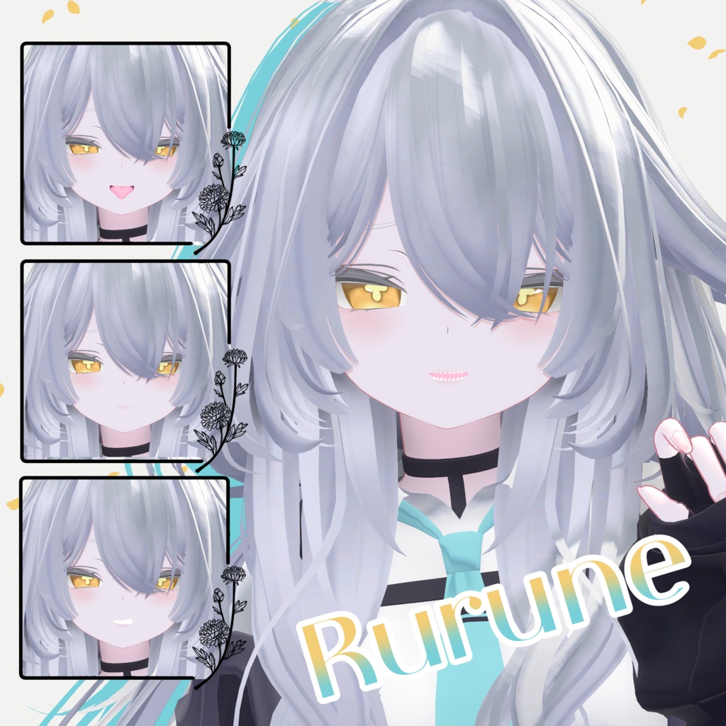 ✨アニメーション付き✨Petal Glow Eye Texture【9アバター対応】