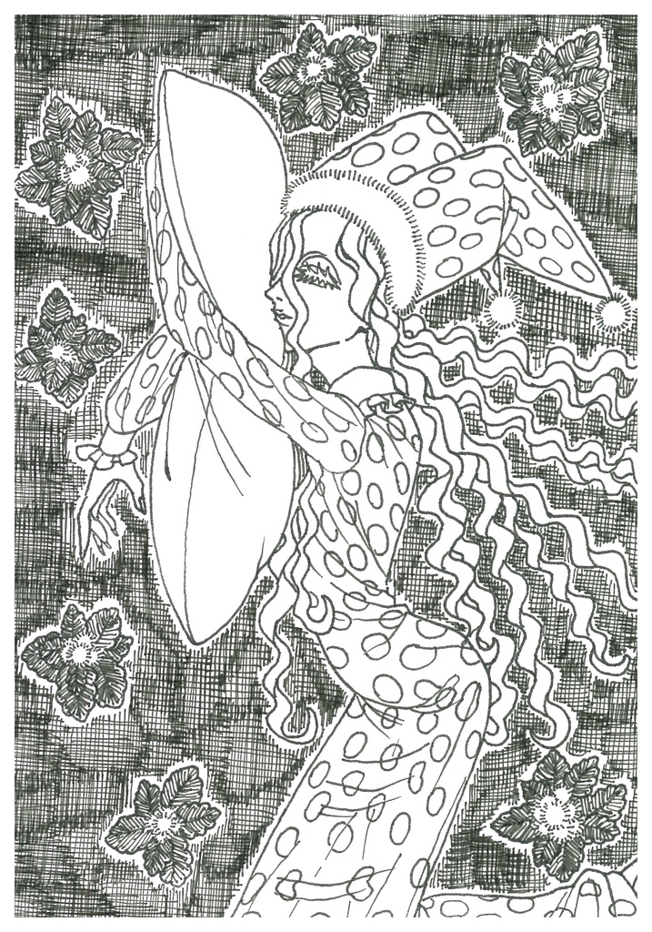 幽霊と花 アゲラタム