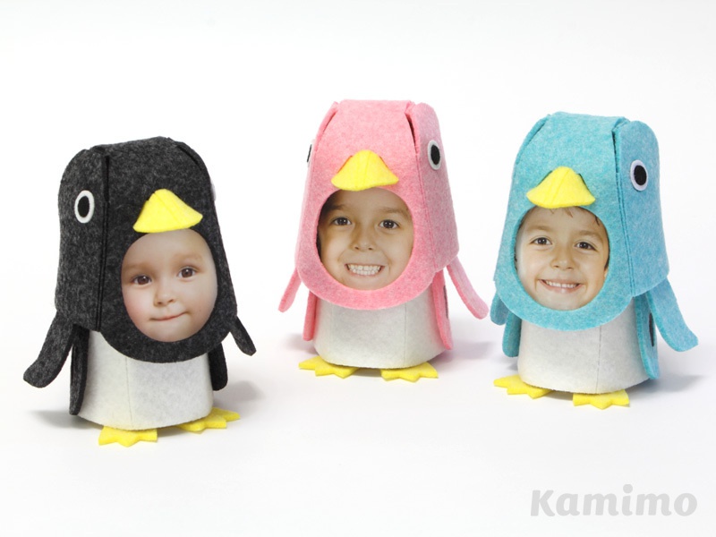 動物のフォトフレーム組み立てキット フェルトのキグルミ〜 ペンギン