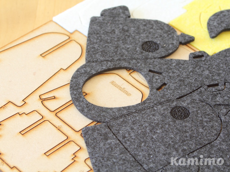 動物のフォトフレーム組み立てキット フェルトのキグルミ〜 ペンギン