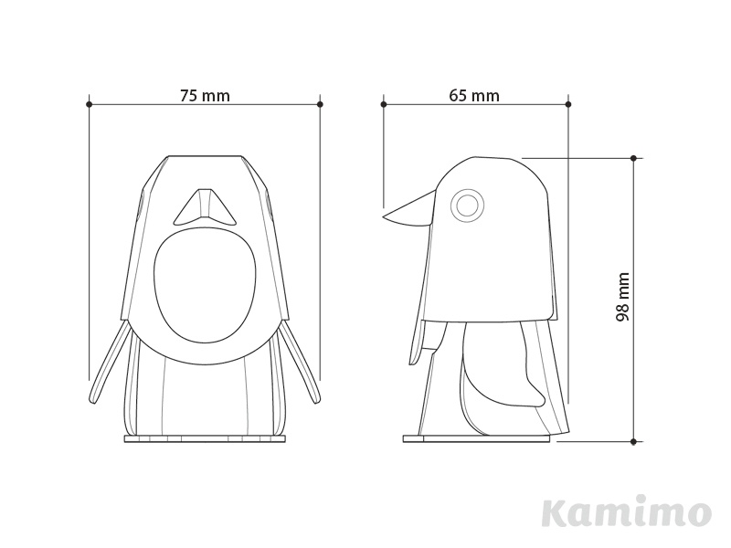 動物のフォトフレーム組み立てキット フェルトのキグルミ〜 ペンギン