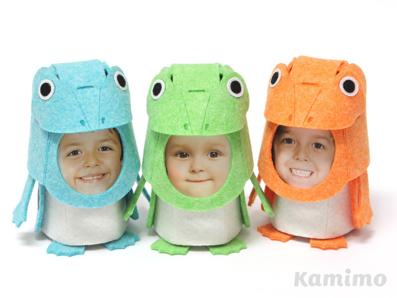 動物のフォトフレーム組み立てキット フェルトのキグルミ〜 カエル