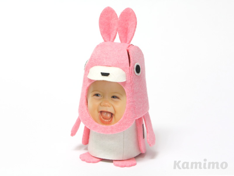 動物のフォトフレーム組み立てキット フェルトのキグルミ〜 ウサギ