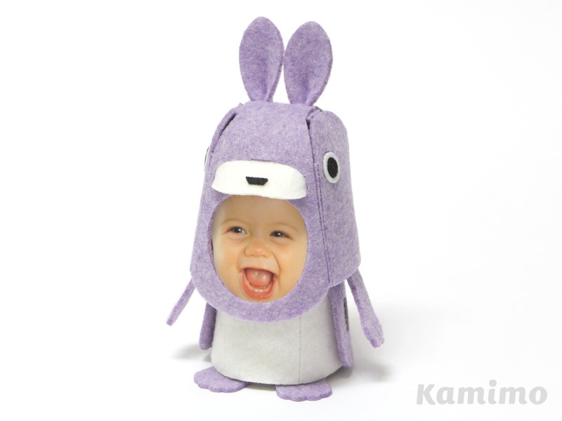 動物のフォトフレーム組み立てキット フェルトのキグルミ〜 ウサギ