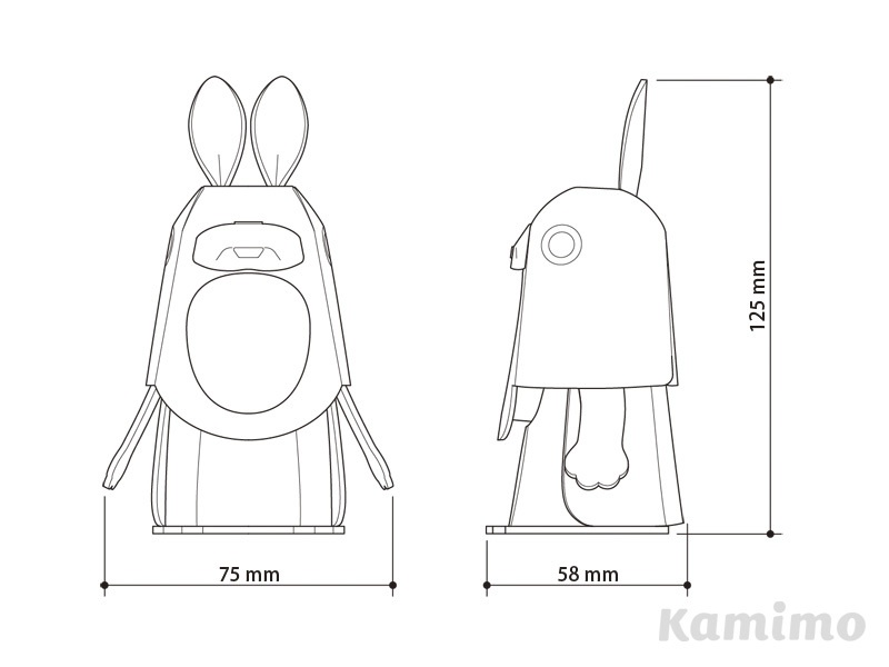 動物のフォトフレーム組み立てキット フェルトのキグルミ〜 ウサギ