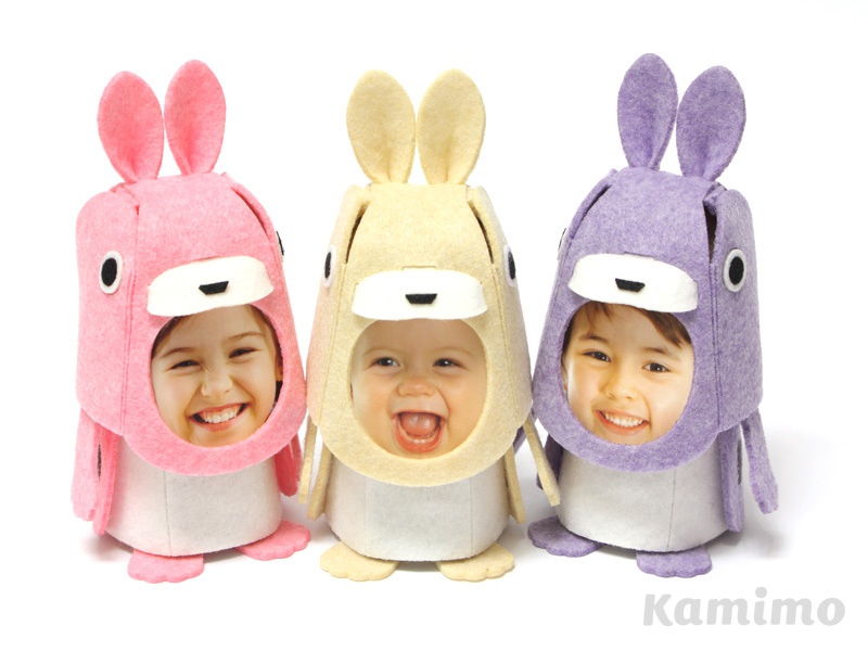 動物のフォトフレーム組み立てキット フェルトのキグルミ〜 ウサギ