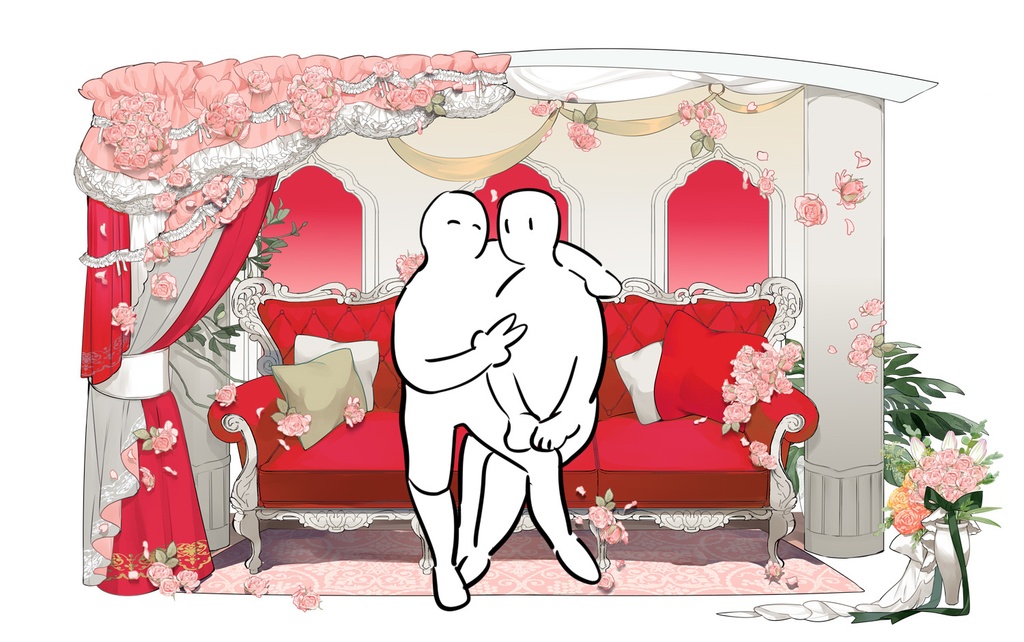 【TRPG】春色うちよそソファ【立ち絵用】