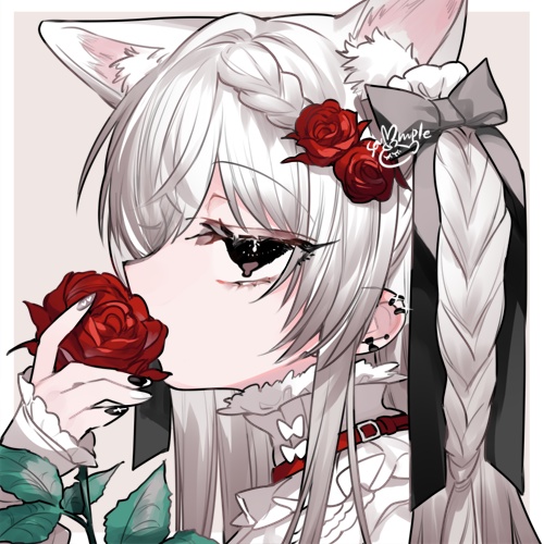 薔薇猫耳地雷ちゃんアイコン