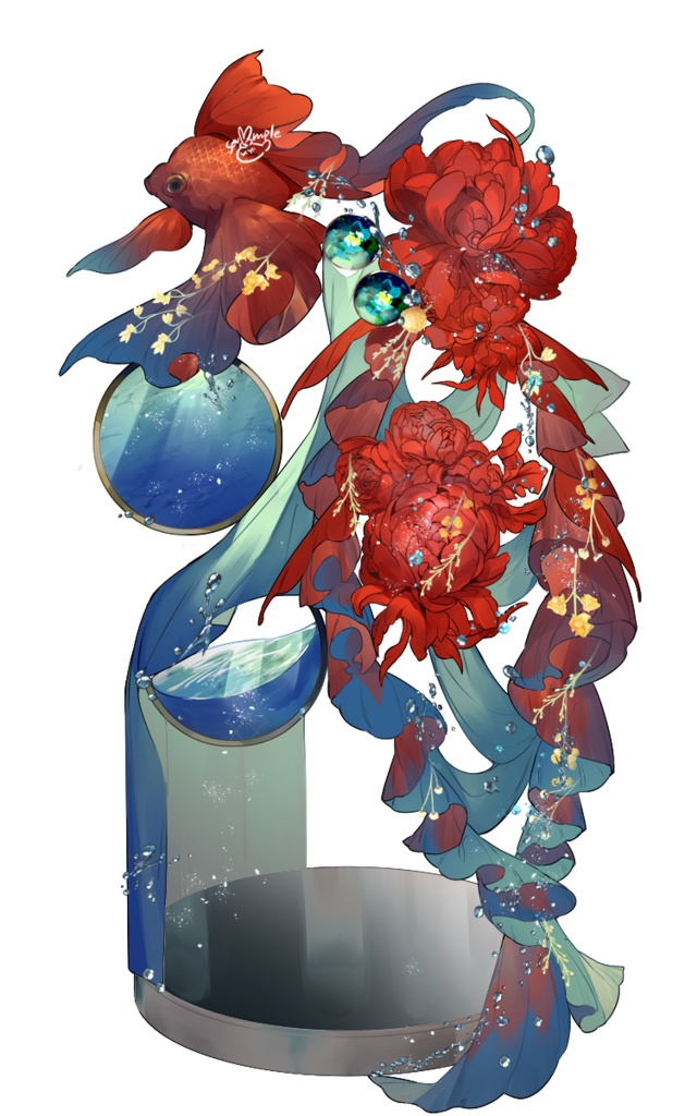 【TRPG素材】海花金魚の立ち絵枠【お部屋素材】