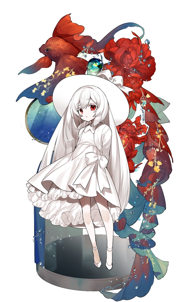 【TRPG素材】海花金魚の立ち絵枠【お部屋素材】