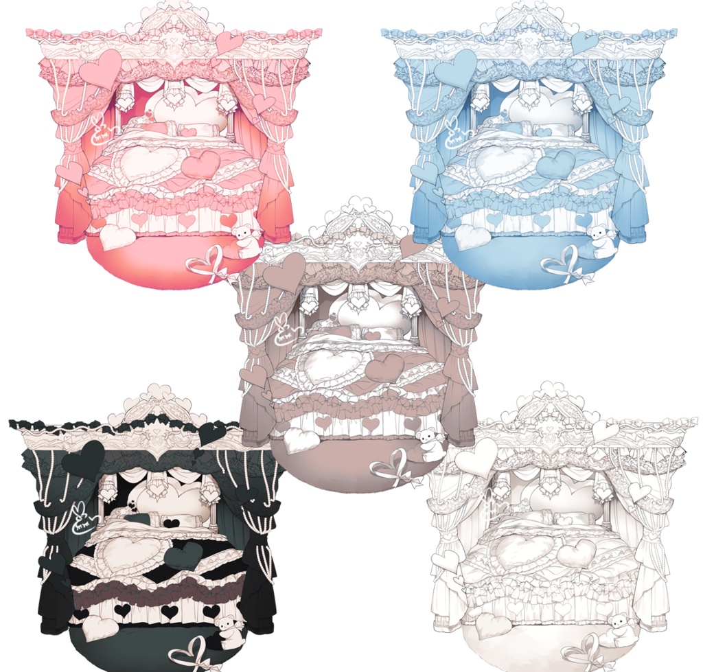 【TRPG】♡うちよそベッド♡【立ち絵用】