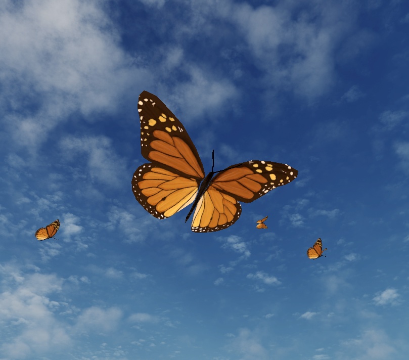 【蝶々パーティクル】オオカバマダラ / Monarch butterfly