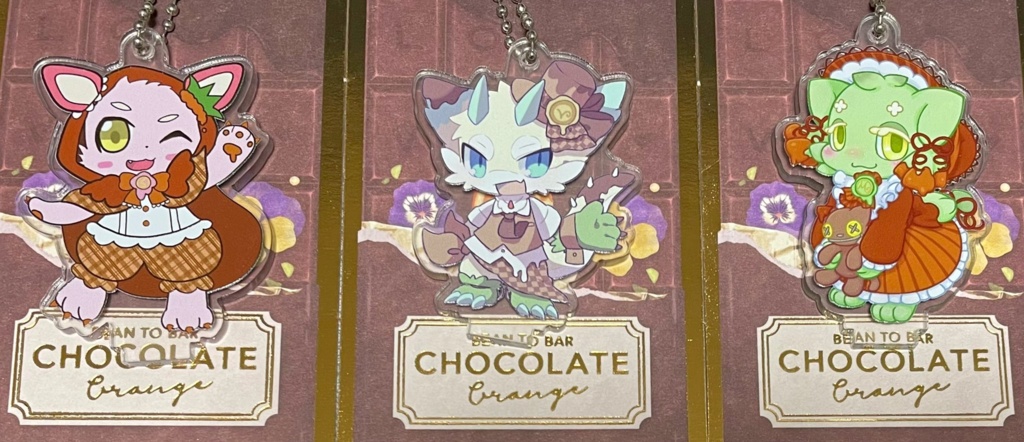 【とりぷるあいす】チョコレートアクリルキーホルダー(スタンド付き)