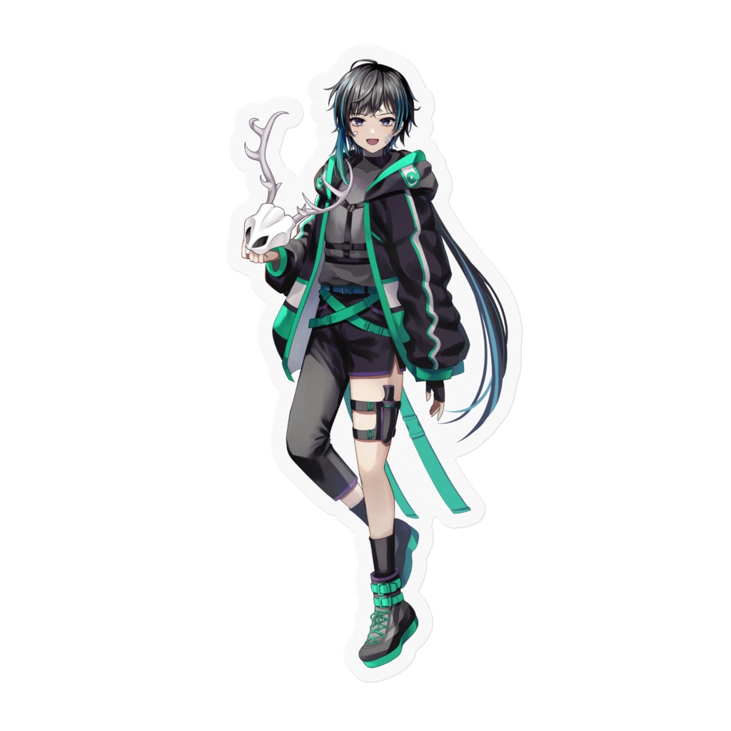 鹿狗 ステッカー