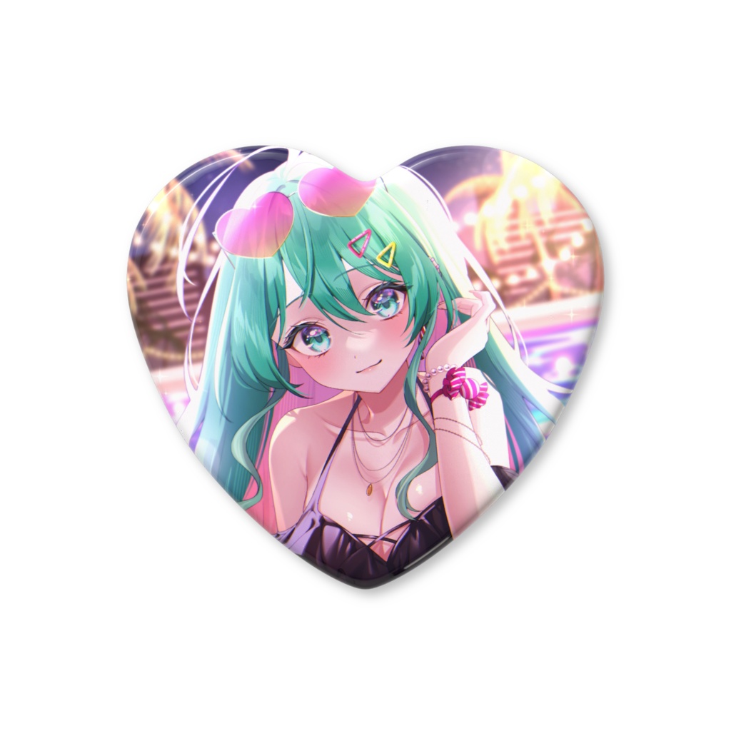 めありあめ ハート缶バッジ