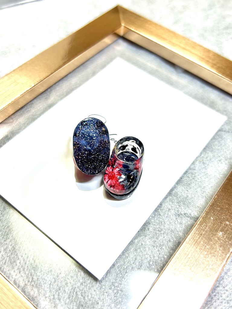 10〜12cmぬい用 赤と黒のフラワーシューズ(つよめ)